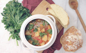 Rosemary & Vegetable Soup with Rustic Bread