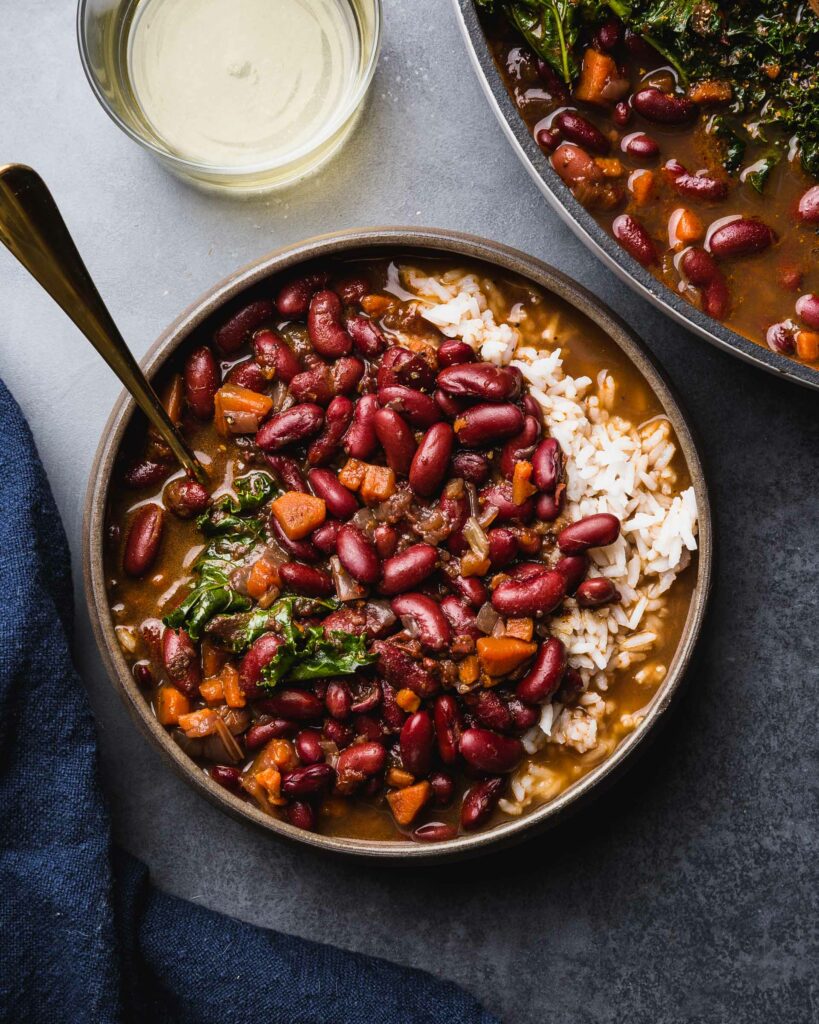 Vegan Red Beans and Rice with Smoky Mushrooms - Cilantro and Citronella
