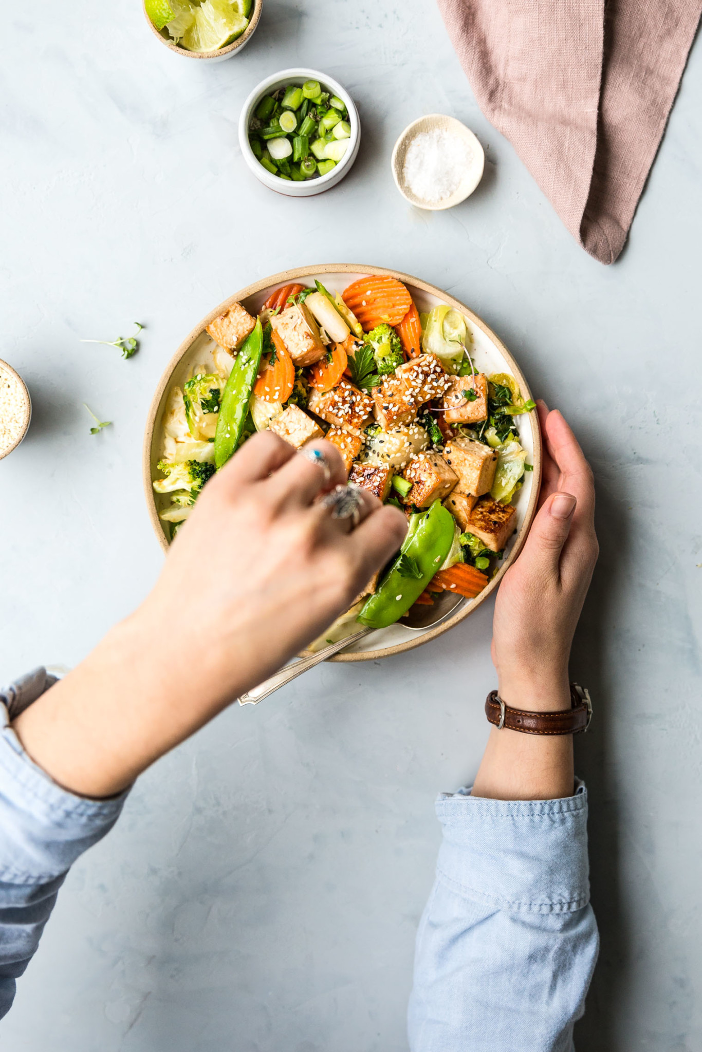 Ginger Sesame Tofu & Winter Vegetable Stir-Fry Recipe