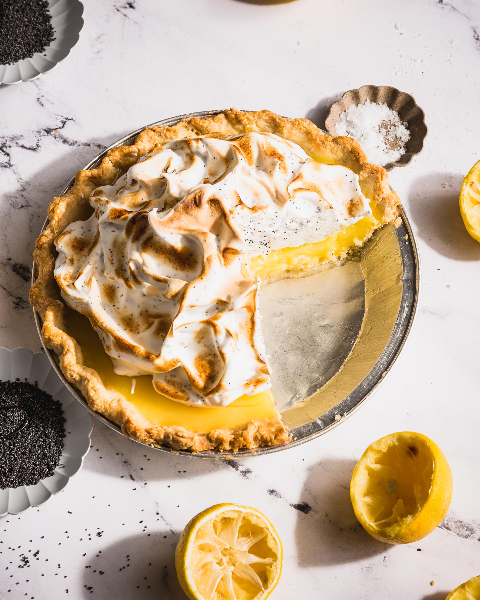 Lemon Poppyseed Meringue Pie - Vegetarian 'Ventures